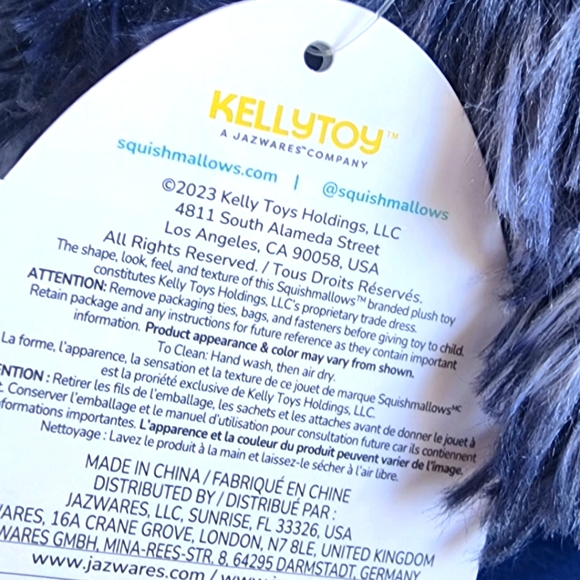 DANI 🐾 ☆FTM☆ Blue Big Foot Original Squishmallow by Kelly Toy NWT - Picture 7 of 7